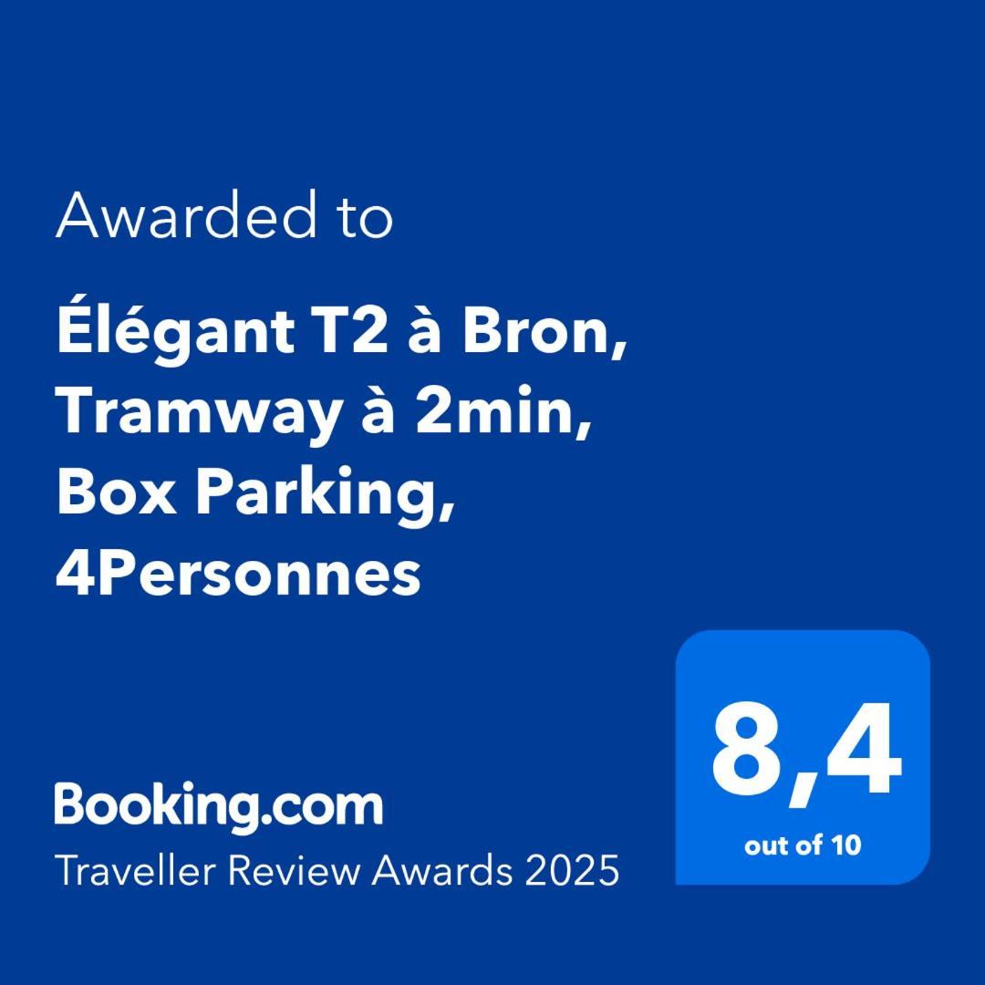 Apartamento Elegant T2 A Bron, Tramway A 2Min, Box Parking, 4Personnes Exterior foto